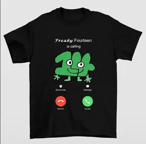 Freaky Fourteen Is Calling Shirt BFDI Meme Graphic Animated Object Show Tee