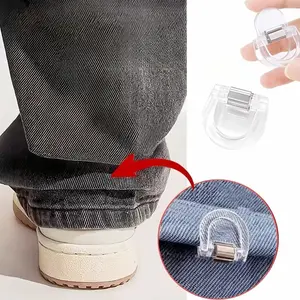 Invisible seamless trouser leg clips - Adjustable anti-slip clips, clothes clips, cuff and sleeve clips, anti-slip tensioners, jeans, trousers, dress pants - Instantly shorten clothes - Decorative and transparent - 10-piece set (multiple colors)