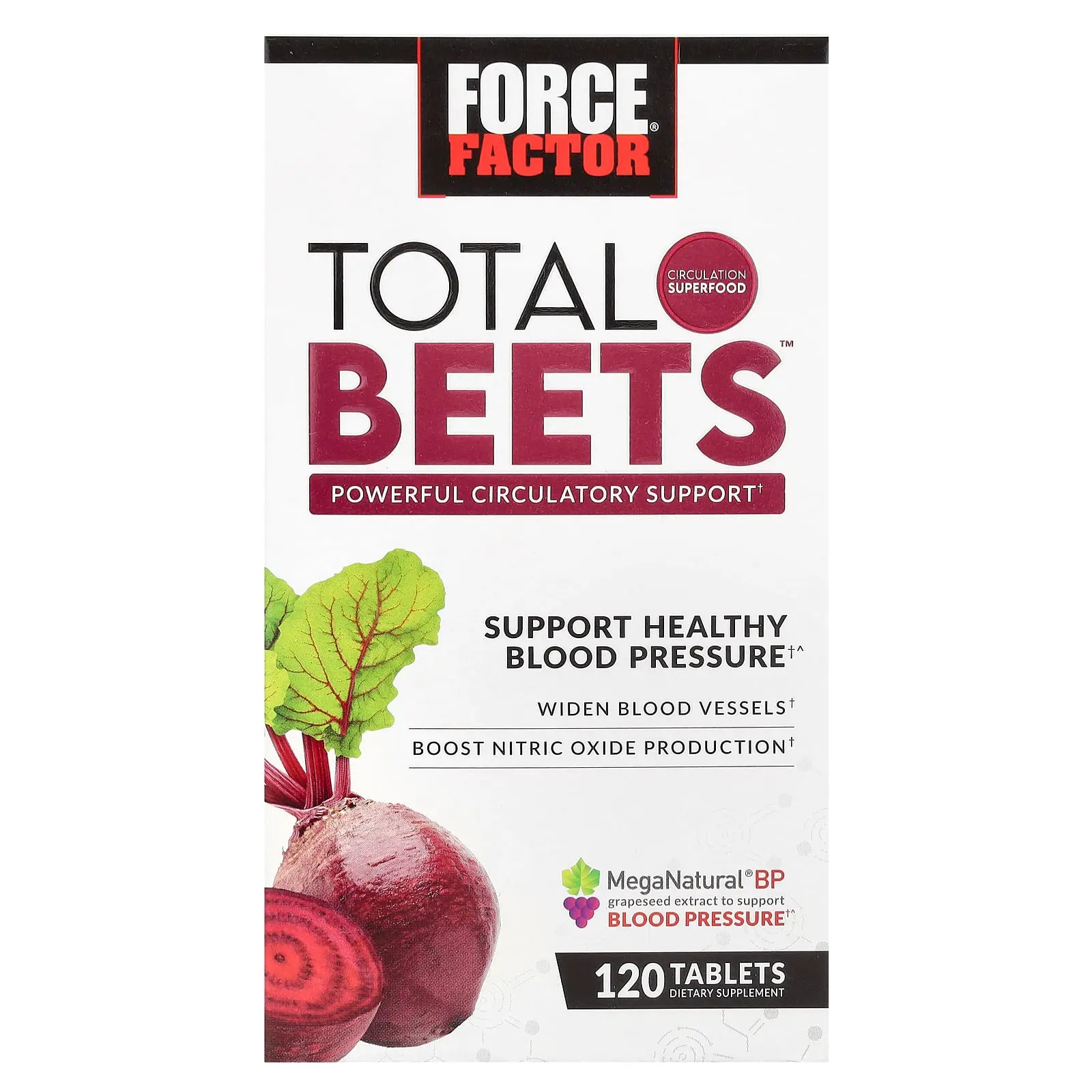 Force Factor Total Beets™, Powerful Circulation Support, 120 Tablets Force Factor Total Beets™, Powerful Circulation Support, 120 Tablets