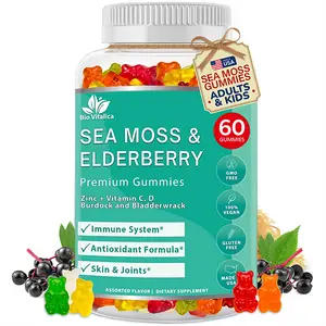 Gummies Elderberry BioVitalica - Vitamin C D + Zinc - Irish Seamoss