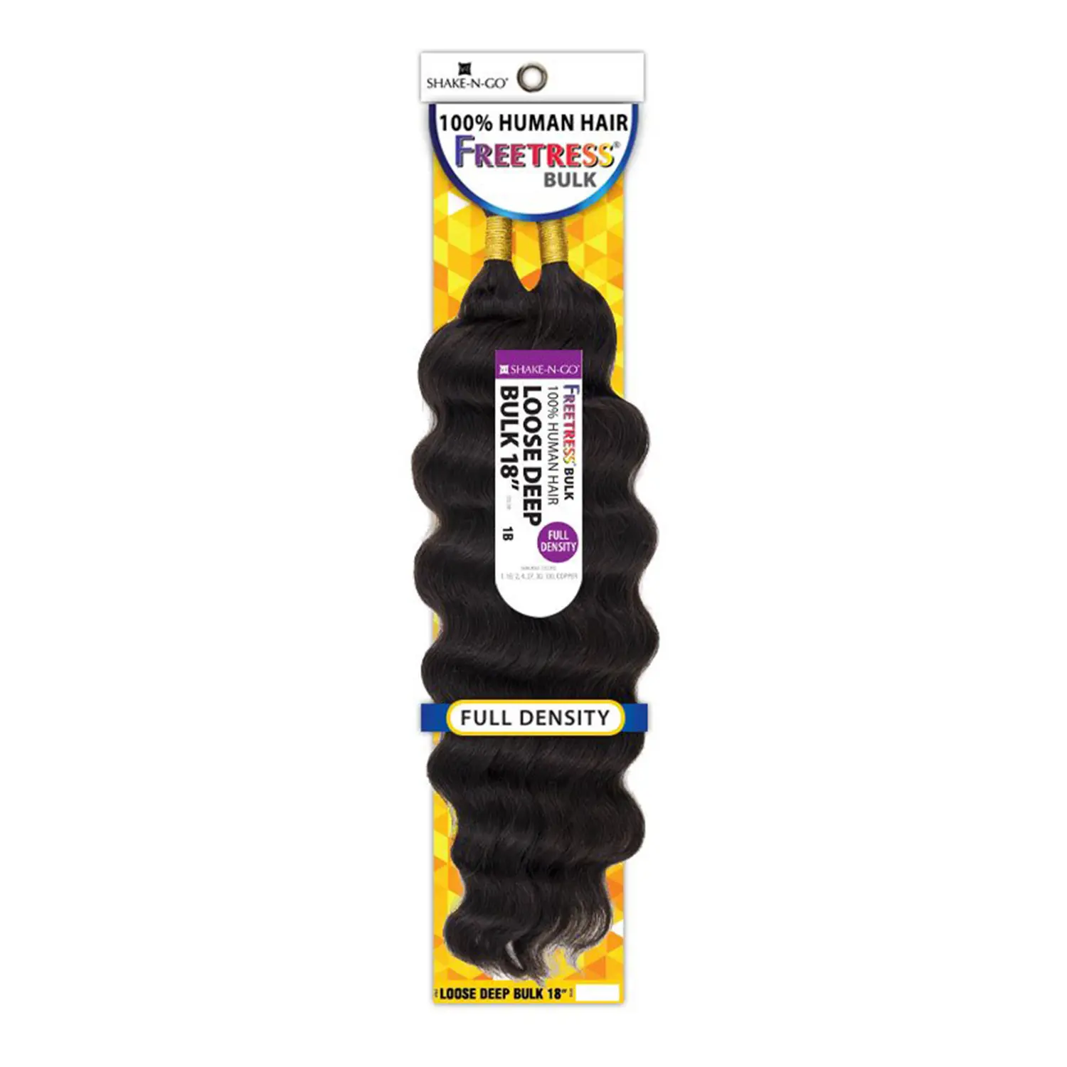 Freetress Human Hair Loose Deep Wave Bulk Extensions, 18 Inch 100% Natural Braiding Hair for Crochet Styles