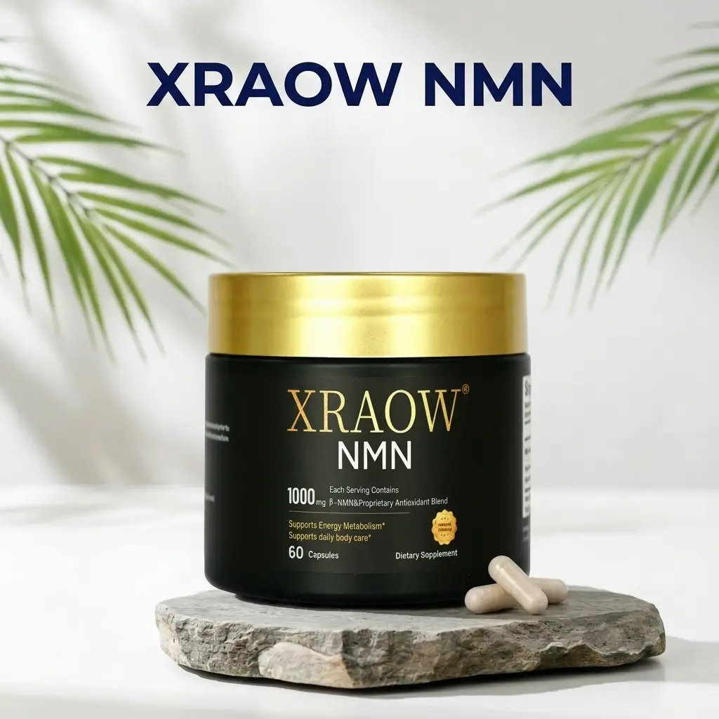 XRAOW NAD+  with Resveratrol –30-Day Supply – Daily Vitality & Cellular Support repair – 60 Capsules