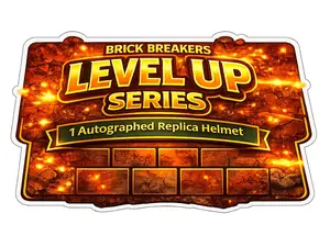 Level up brick breaker series full size signed rep helmet  - PYT - or sports trading cards