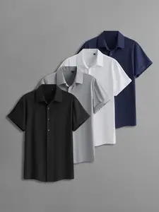 4-Pack Men’s Summer Short Sleeve Shirts – Loose Fit, Versatile Base Layer Tops