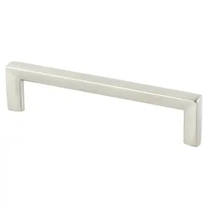 Metro 4113-1BPN-P Door Pull Doorknob (Berenson Collection) - 128 mm CC, Brushed Nickel Finish, Streamlined Design, Zinc Base