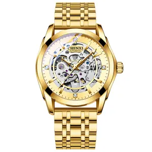 OIDEA Men's Automatic Mechanical Watch - Business Automatic Wristwatch, 36h Power Reserve, Waterproof Stainless Steel, Circular Dial, Luminous Analog Display, Date Window, Luminous Hands, Rhinestone Markers, Adjustable Solid Band
