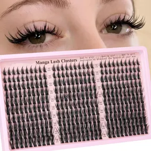 Natural Fluffy Eyelash Clusters 300 Pcs, False Eyelash Extensions, Fairy Style Lashes 10-16mm, Anime Cosplay Extension, No Plastic Feel, Single Curl Design, Eyelashes Extensions