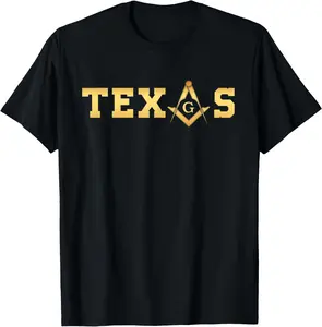 100% cotton Unisex Texas - Masonic Square and Compass - Freemason T-Shirt T-Shirt