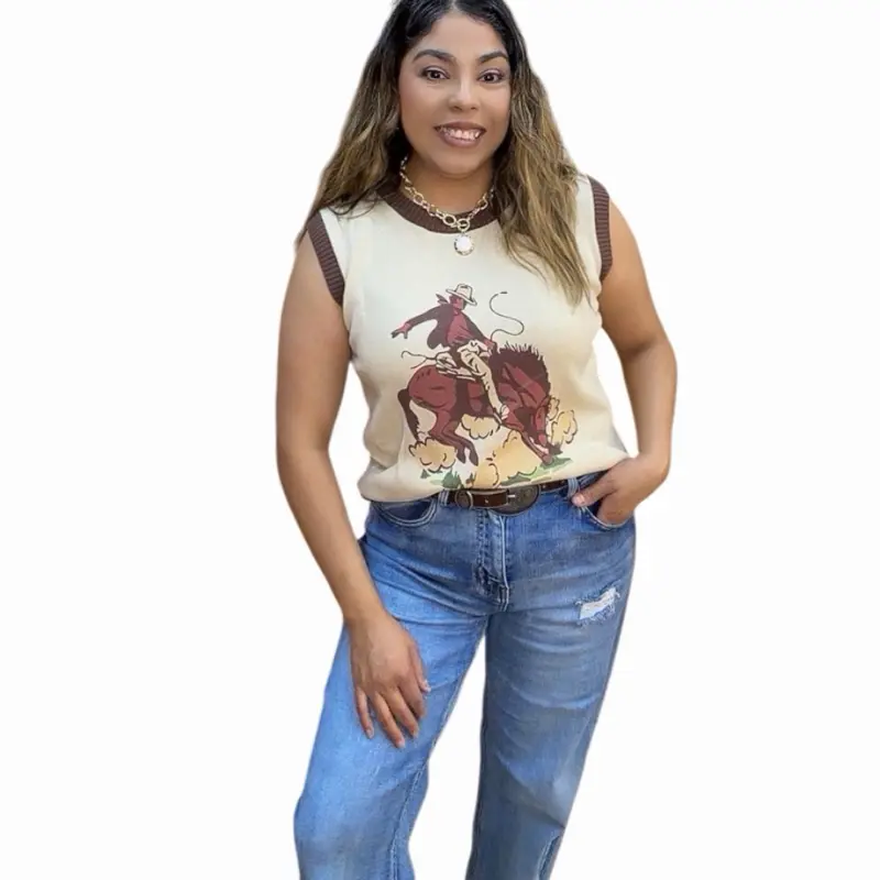Western Rodeo Short-Sleeve Vest