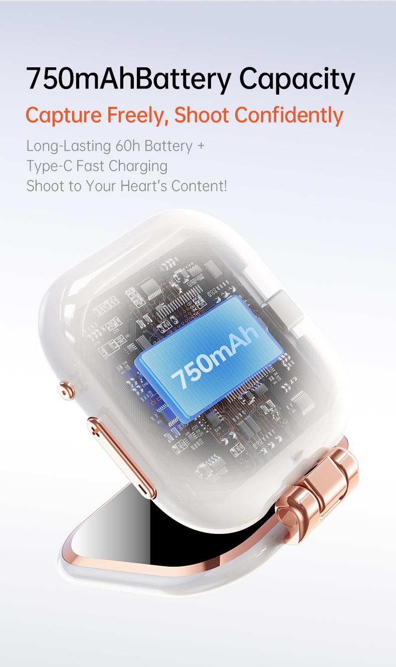 Professional Magnetic Fill Light Mirror, 49 LEDs, Front/Rear 360° Fill, 3 CCT (Warm/Natural/White), Vert/Horiz Stand, Long Battery, Portable Selfie Mirror w/ Universal Joint for Makeup, Vlog, Food Photo