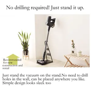 Space-Saving Multi-Functional Standing Vacuum Cleaner Storage Rack, Home Use Organizer Stand, Efficient Dust Collector Holder, Floor Standing Display