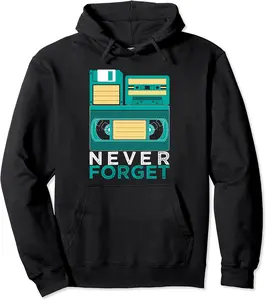 Never Forget - Eighties and Nineties - 80s and 90s Revival Pullover Hoodie - Yoandymira Shop 93B07VY4YN1N
