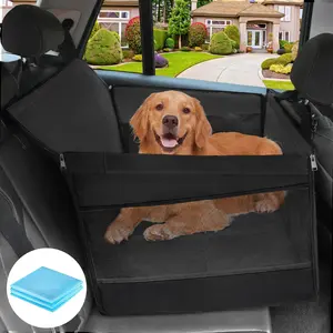 GOYJOY 29.5" Extra Large Dog Car Seat,for Up to 65 lbs or 2 Small Dogs,Dog Booster Car Seat,Seat Extender for Dogs,Ventilated and Breathable,with 4 Fastening Straps,for Backseat