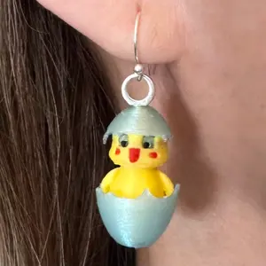 Chickadee Hatching Chick Earrings – Sterling Silver Hooks