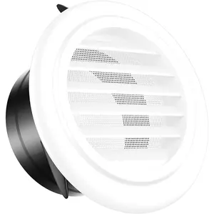 3 inch Round ABS Soffit Vents Air Vent Cover with Built-in Fly Screen for Bathroom Office Home ø75mm