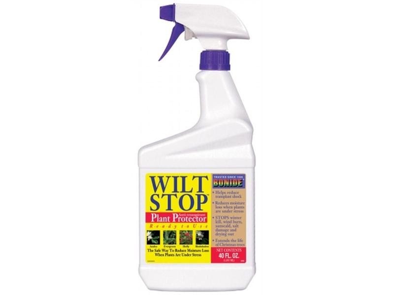 Bonide 40 Fl Oz Ready-To-Use Wilt Stop Plant Protector Spray Bottle - Shock Relief, Moisture Loss Reducer, Winter Kill Stopper for Home & Garden Evergreens, Christmas Trees, Holly (Plant Care & Support)