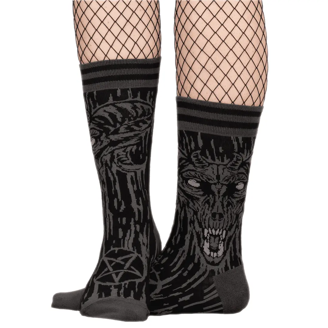 Demon Occult Crew Socks Adult Unisex OSFM