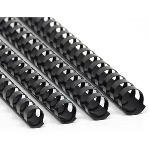 Plastic Binding Combs 5/8 in., 13/16 in., 7/8 in., 1 in., 19-Ring Letter Size, Black Comb Binding Spines, Multi - Size Pack of 40