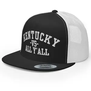 RIVEMUG NG Kentucky vs All Yall Embroidered Flat Bill Trucker Hat High Crown Adjustable Cap