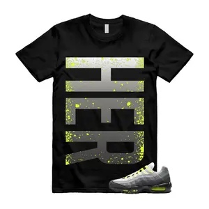 Air Max 95 Big Bubble Neon Yellow Black Cool Grey 2026 OG T Shirt Match HER VERT Unisex Streetwear
