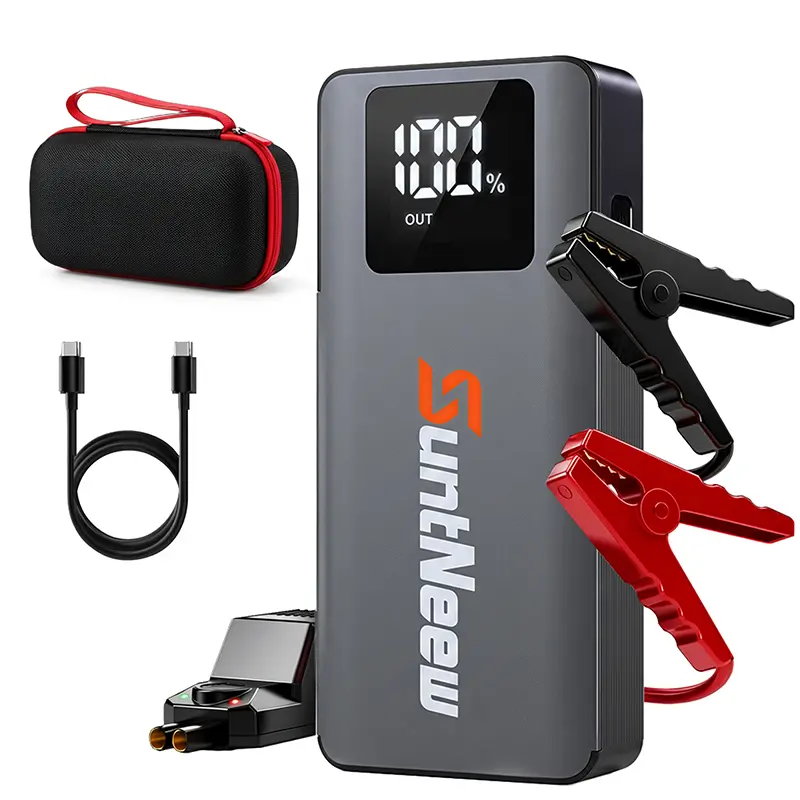 ANXTECH 12V 16000mAh Car Jump Starter — Portable, Multifunctional Battery Pack with Smart Clamps | International Warranty | Car Accessories — Ideal for Urban Commuters and Outdoor Adventurers