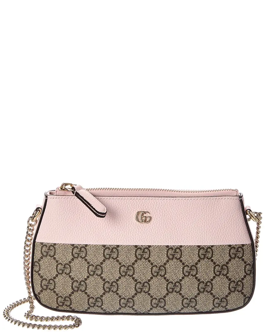 Gucci Bicolor GG Marmont Mini GG Supreme Canvas & Leather Crossbody
