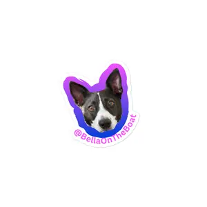 Bella on the Boat Stickers
