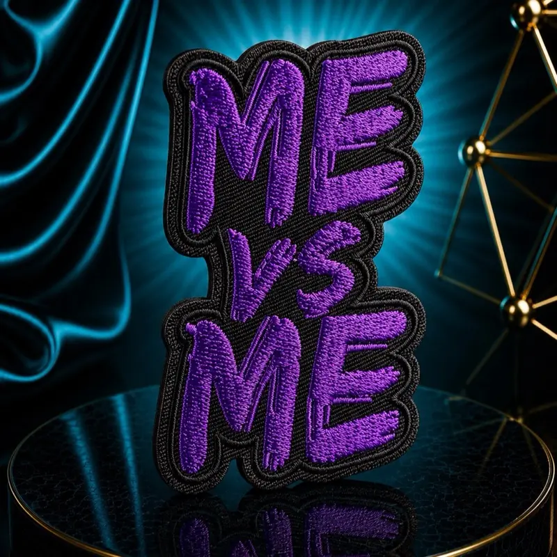 Me vs Me Easy-to-Use Iron-On Patch Embroidered - Durable Fabric Embroidery Accessory, Enhances Look, Transforms Your Style with Ease, Trim for Clothing & Bags, Fun Gift for Teens