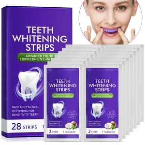 Yecuce Teeth Whitening Patches 14pcs, Natural Coconut Oil & Mint, Gentle Formula, Advanced Color Correction, Brighten Teeth, Safe & Effective