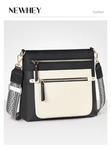 Women's Leather Crossbody Bag, Waterproof Shoulder Purse with Adjustable Strap, Ideal for Travel and Work, Stylish and Functional