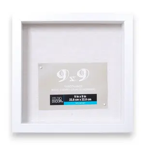 White Belmont Shadow Box By Studio Décor® -- 9" x 9" Shadow Box