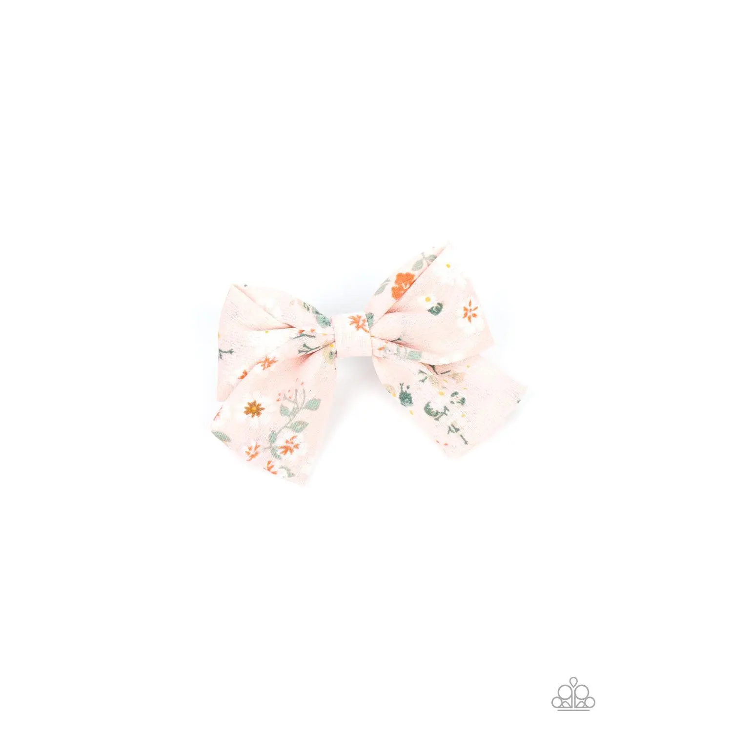 Wide Open Prairies - Pink Floral Fabric Bow Hair Clip - Paparazzi