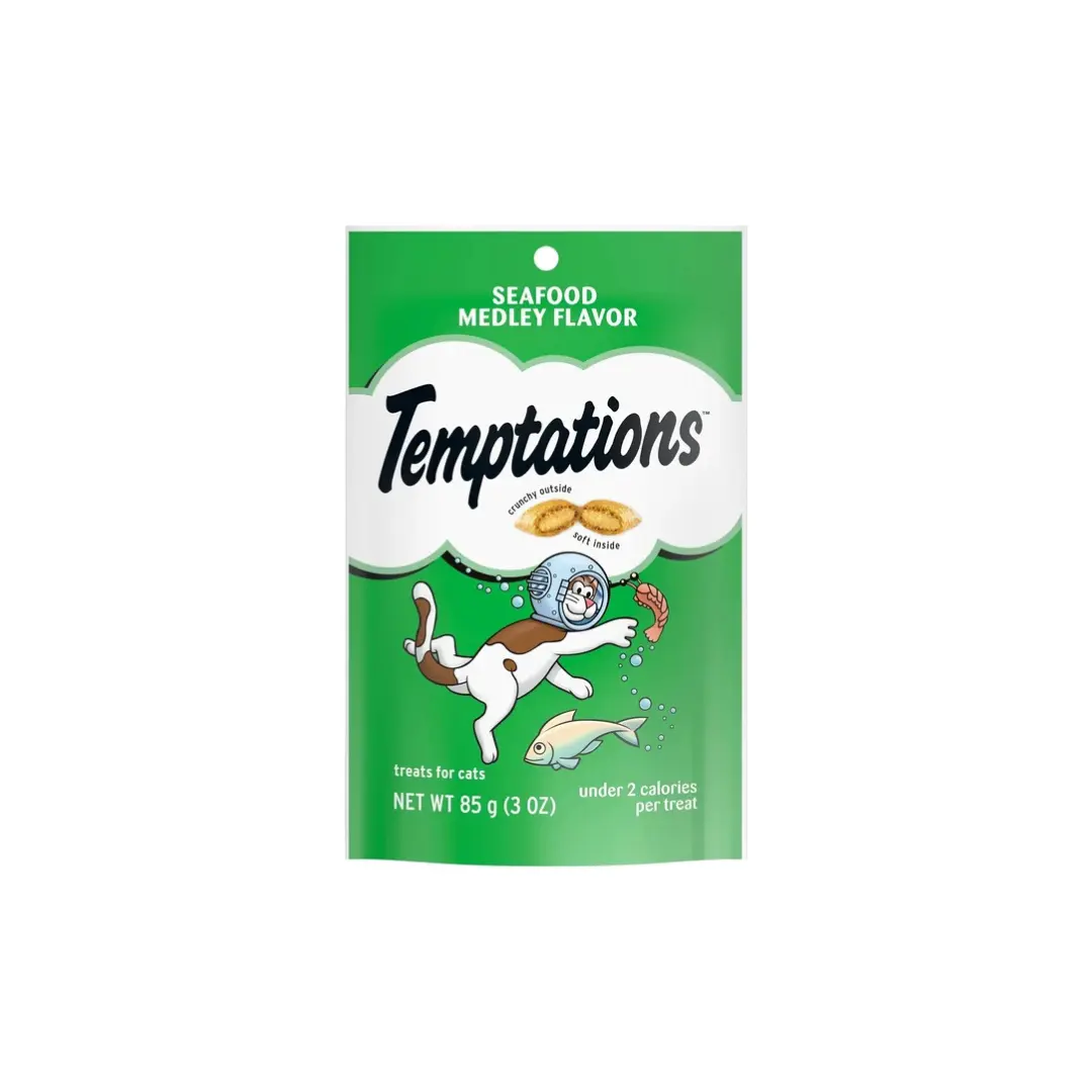 Temptations Classics Savory Salmon Flavor Soft & Crunchy Cat Treats