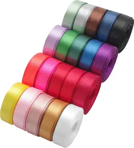 LIUYAXI 20 Colors 100 Yard Satin Ribbon Fabric Ribbon Assorted Ribbon Rolls, 3/8 Inch Wide 5 Yard/Roll, Rinbow Ribbons Perfect for Gift Wrapping, Crafts, Hair Bows, Wedding Party Decor,Flower Bouquet