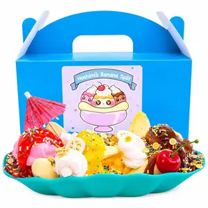 Banana Split DIY Slime Kit – Scented Handmade Dessert Slime Set & Gift Box
