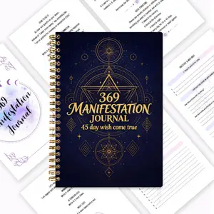 369 Rule Journal, Cosmic Energy Awakening Guide, Inner Frequency Upgrade Planner, 45-Day Wish Fulfillment Plan, Spiritual Growth Handbook, Daily 3-6-9 Writing Practice, Gratitude Journaling, Positive Affirmations, Inspirational Questions, Goal Setting, La