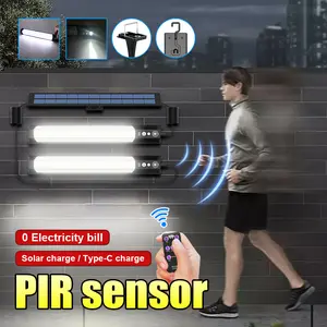 Smart Solar Sensor Wall Light, Ip65 Waterproof Solar Shed Light, Motion Sensor LED Strip, Indoor Outdoor Solar Pathway Lights, Security Lighting, Solar Patio Lights