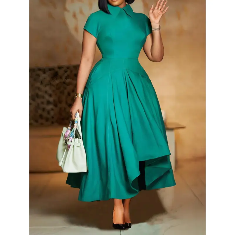 Elegant Church Dresses for Women Pleated A Line Shortsleeve Irregular Length Classy Modest African Gowns Party Occasion Chic Formal Minimalist Womenswear - TikTok Shop Elegant Church Dresses for Women Pleated A Line Shortsleeve Irregular Length Classy Modest African Gowns Party Occasion Chic Formal Minimalist Womenswear - TikTok Shop