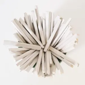 50 Pcs, White Slate Pencils, Cut From Natural Stone, For Writing, Soil removed Edible, Limestone Chalk Sticks for pica, 3 layer packaging