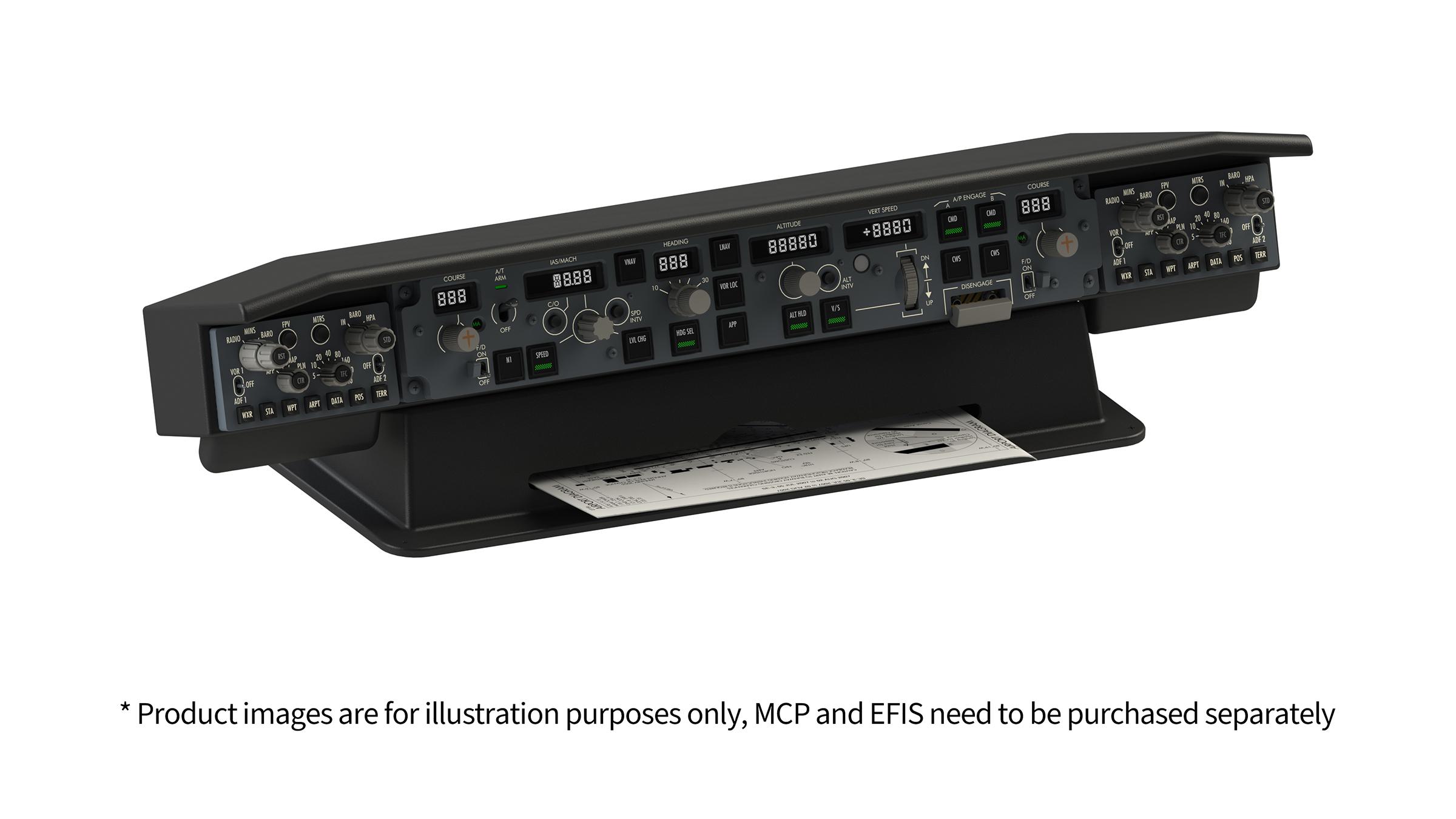 Cockpit Simulator 737X Stand, Desktop Mounting Stand for MCP and EFIS Panels, Stable Modular Cockpit Support