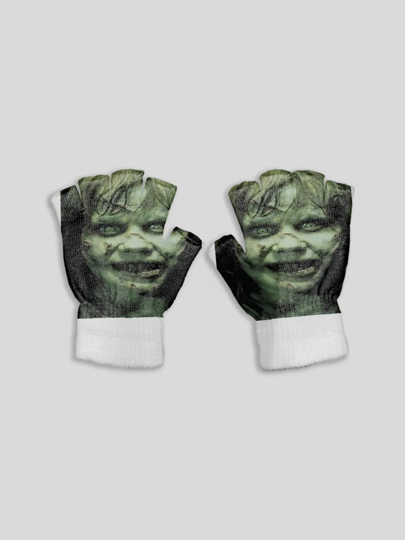 Funny Vintage Gloves, One Pair, Dark Street Style, Warm & Slim-Fit Design, All-Season Wear, Unique Halloween Theme, Unique Fashion Accessory for Women