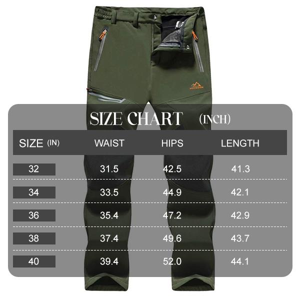 MAGCOMSEN Men's Winter Pants Fleece Lined Ski Snow Pants Water Resistant 4 Zip Pockets Outdoor Work Pants FallFreshness Outdoorfun