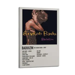 Baduizm by Erykah Badu Poster for Bedroom Aesthetic Canvas Wall Art Living Room Posters Painting Picture Print Modern Family Decor Artist Bathroom Poster