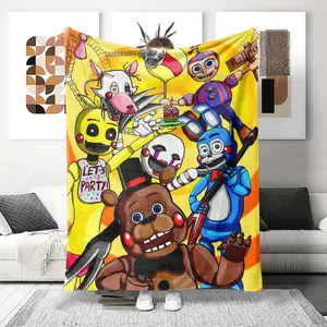 Five Nights at Freddy's Ultra-Soft Flannel Blankets, Horror Game Elements, Skin-Friendly Material, Perfect Gift for Birthdays and Holidays