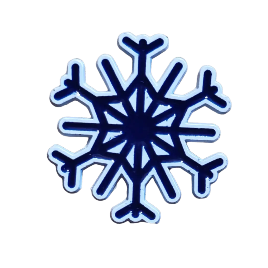 Snowy Snowflake Pin