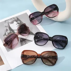 4 Pcs UV 400 Glasses Polarized Trend Ladies Sparkling Large Frame Sunglasses for Women