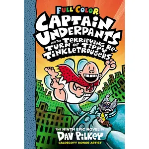 USED-Captain Underpants and the Terrifying Return of Tippy Tinkletrousers: Color Edition (Captain Underpants #9): From the Creator of Dog Man: Volume 9 by Pilkey, Dav (Hardcover)