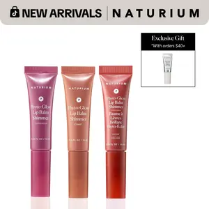 Naturium The Infinite Glow Set, Phyto-Glow Lip Balm Shimmer Comet, Supernova, Solar