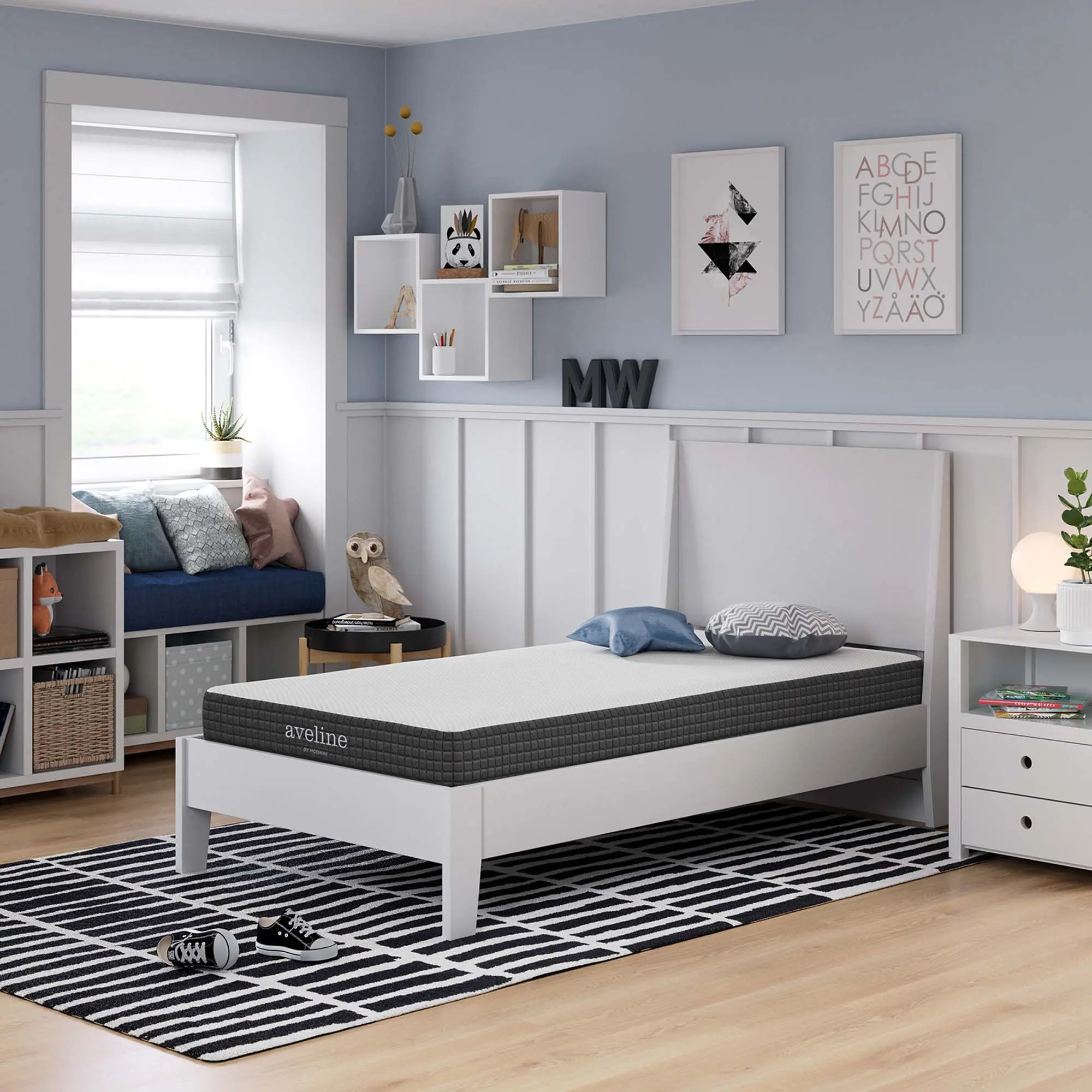 Modway Aveline 6" Narrow Twin Mattress in White