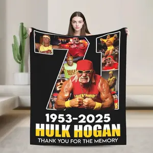 Hulk Hogan Legend Memorial Wrestling Blankets Fleece  Winter  Multi-function Soft Throw Blanket for Bed Couch Bedspread